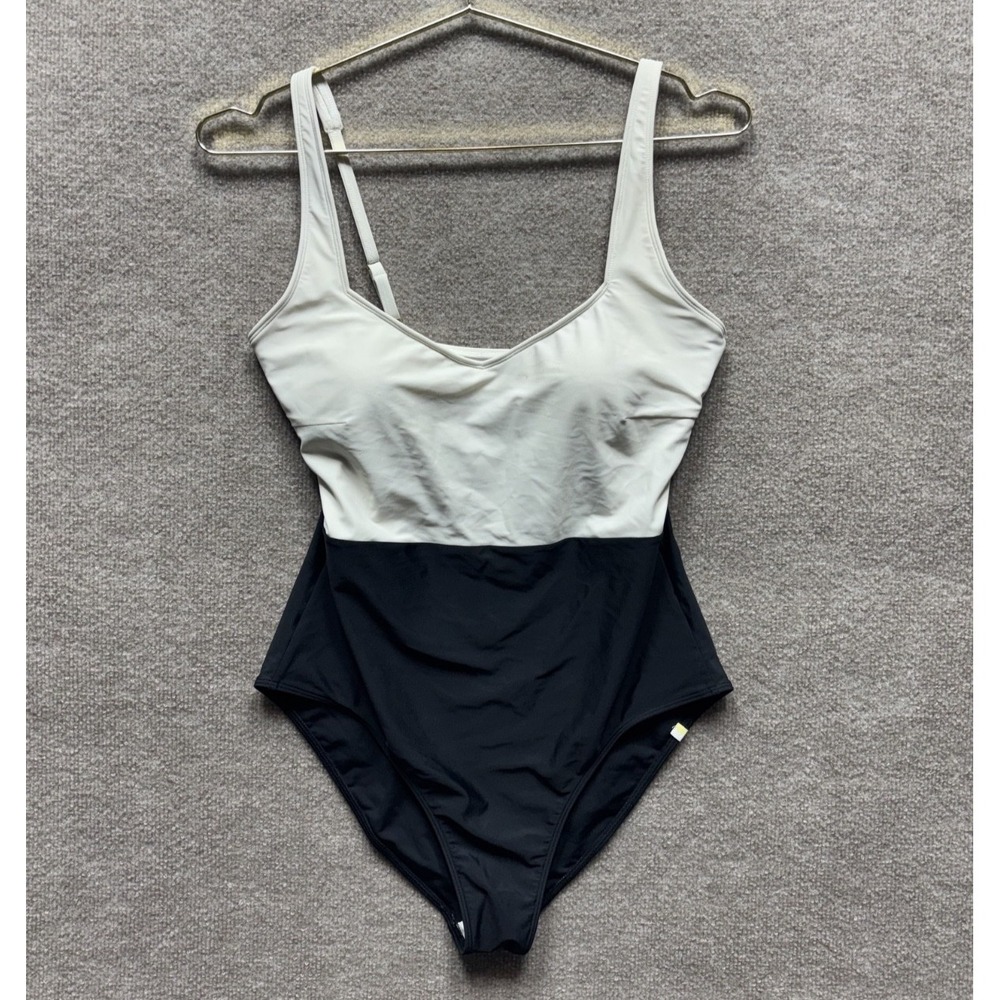 Summersalt One Piece Swimsuit Women 10‎ Black and White Colorclock Padded